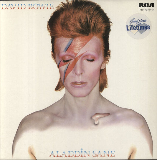 David Bowie Aladdin Sane - Lifetimes Sticker + Insert UK Vinyl LP