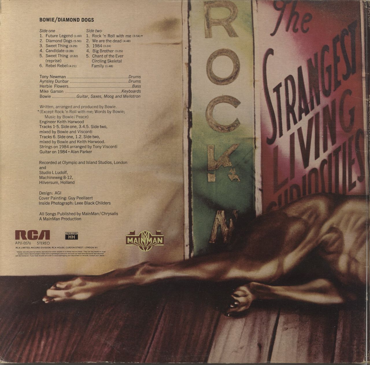 David Bowie Diamond Dogs UK Vinyl LP