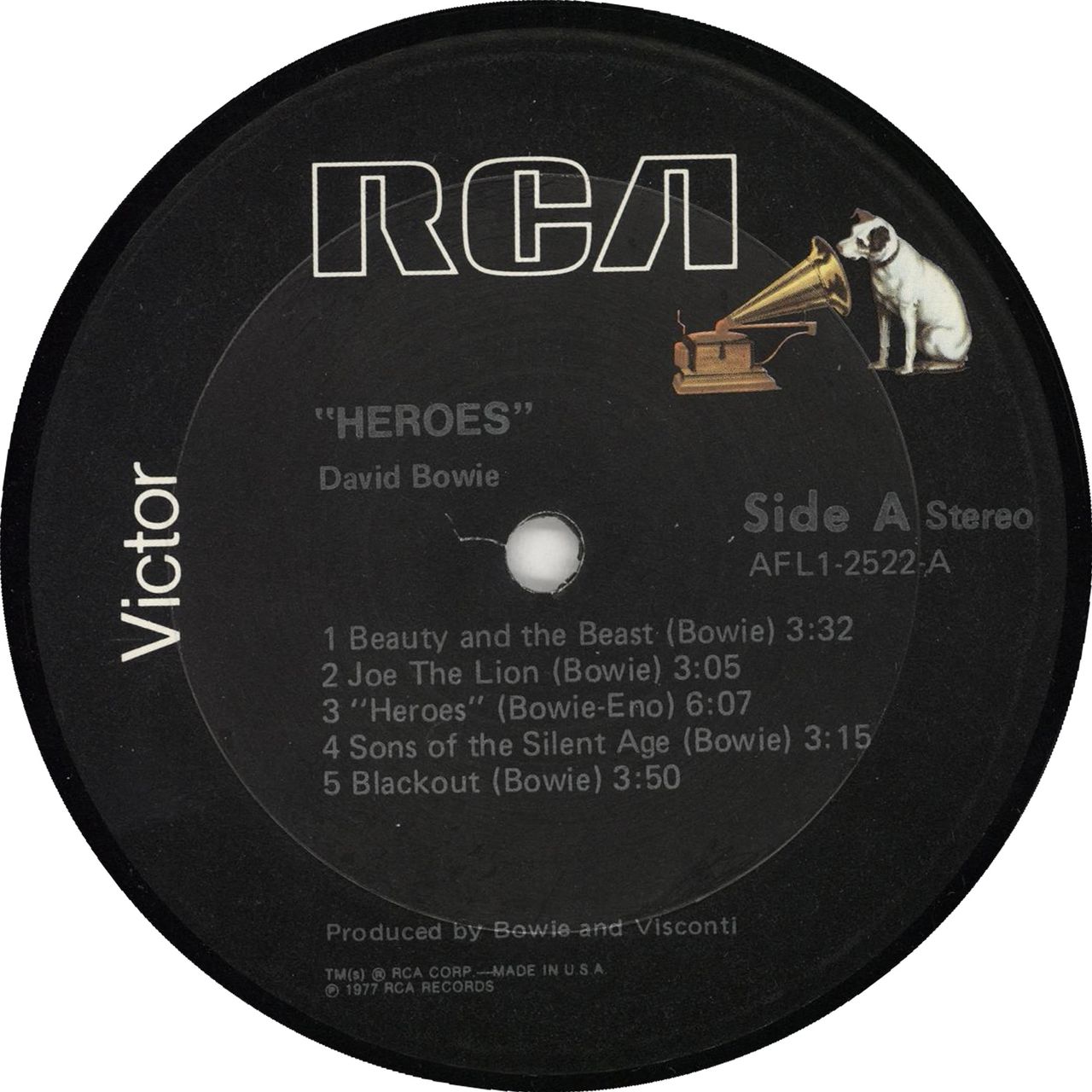 David Bowie Heroes US Vinyl LP