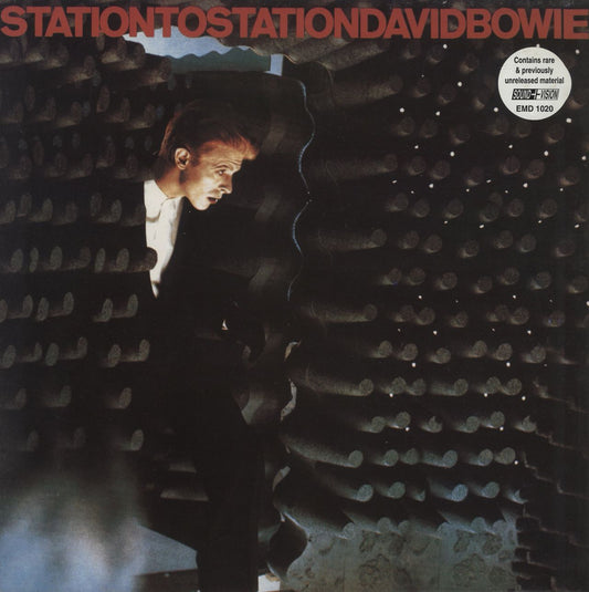 David Bowie Station To Station + Promo Sticker UK Promo Vinyl LP