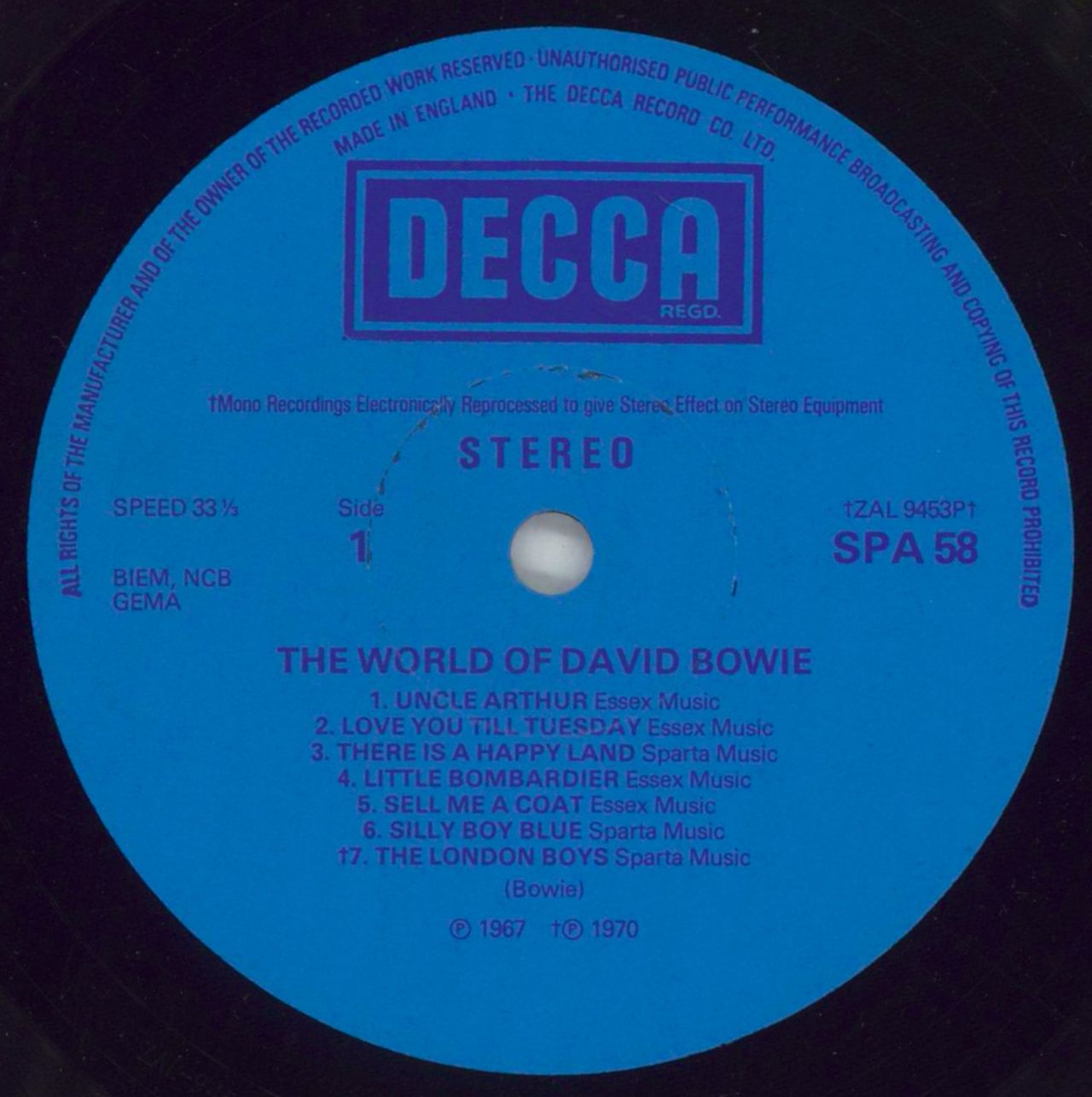 David Bowie The World Of David Bowie - Front Laminated Ziggy Sleeve UK Vinyl LP