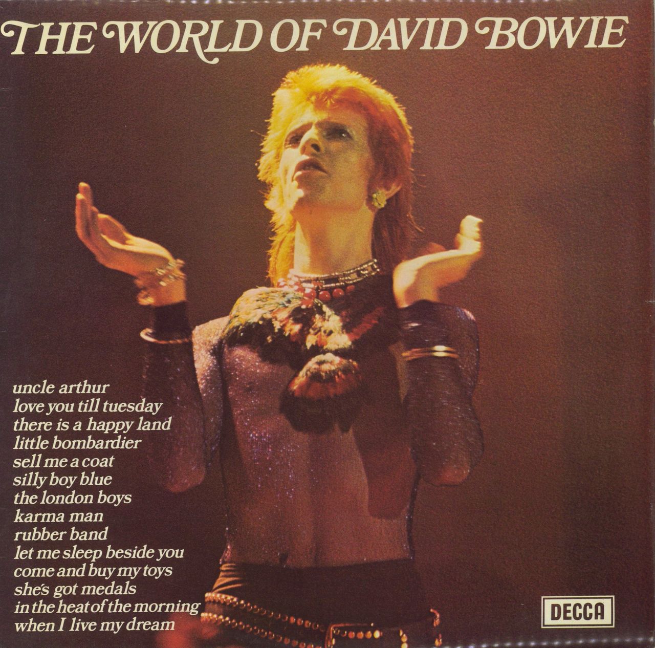 David Bowie The World Of David Bowie - Front Laminated Ziggy Sleeve UK Vinyl LP