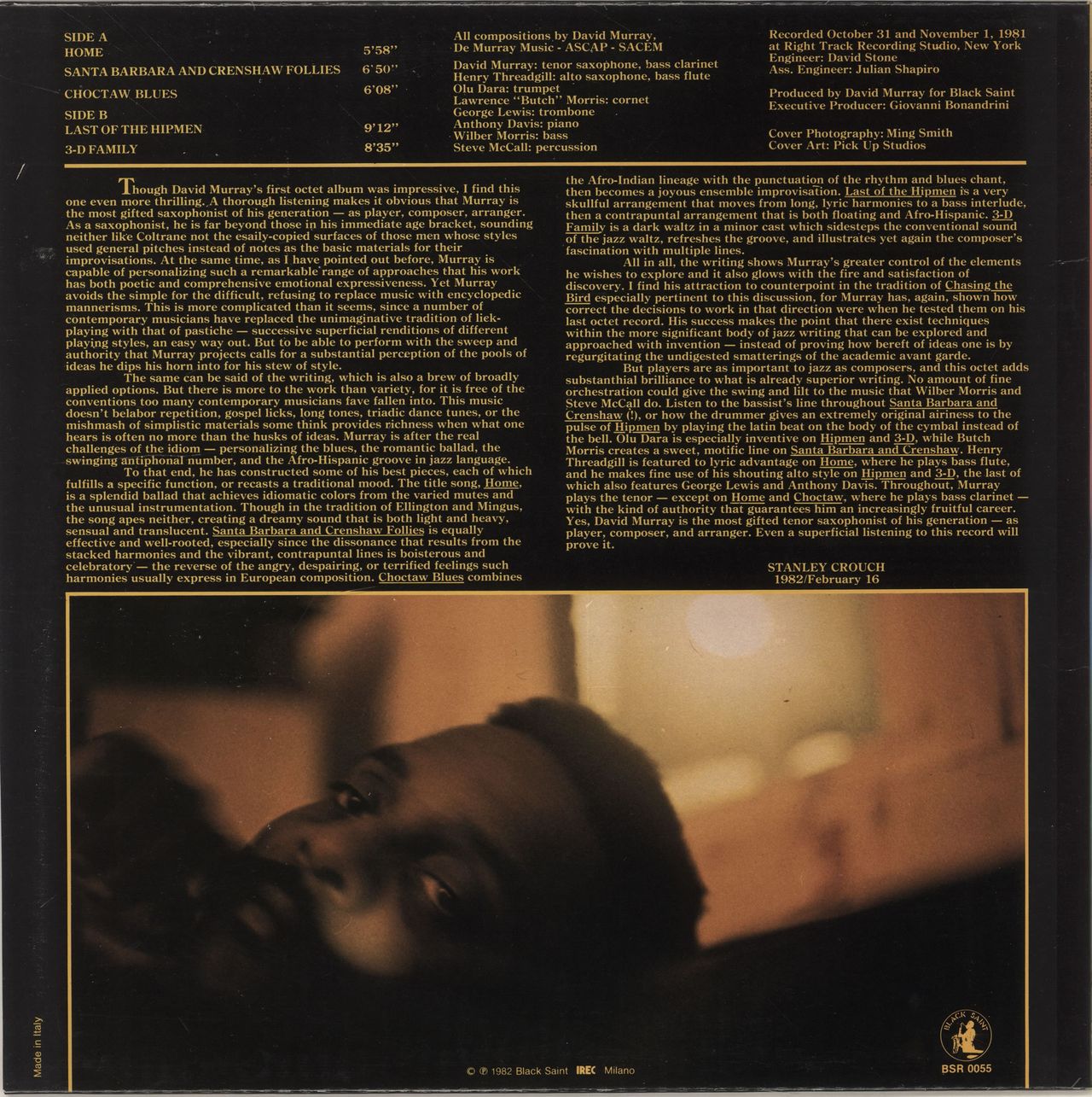 David Murray Home Italian Vinyl LP