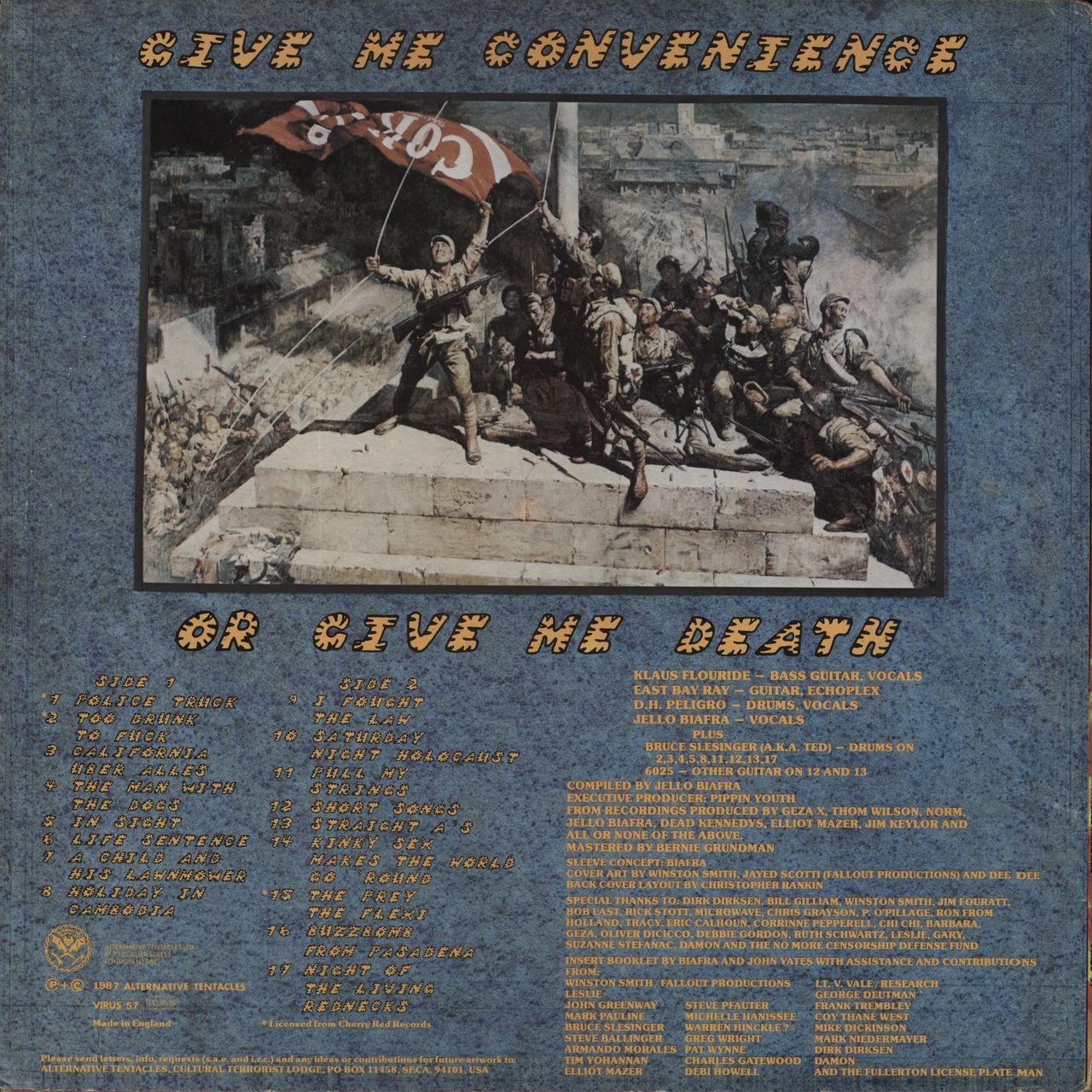 Dead Kennedys Give Me Convenience Or Give Me Death + 7" Flexi & Booklet - EX UK Vinyl LP