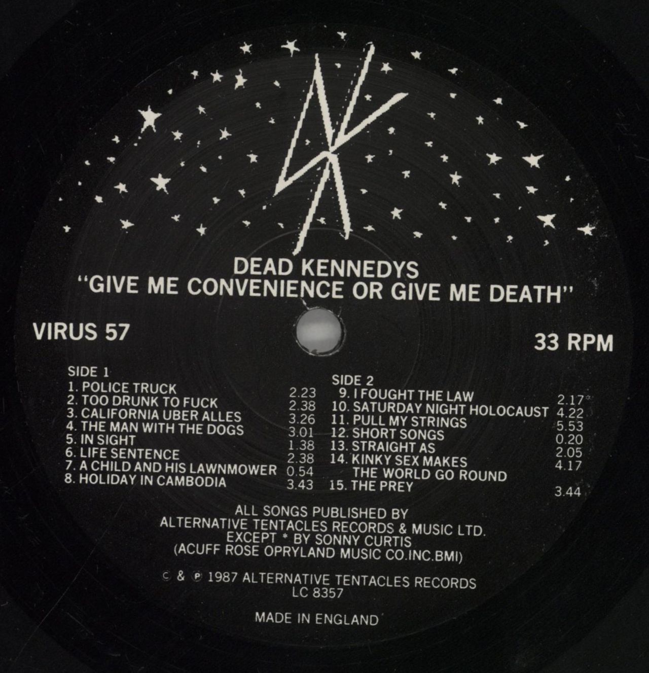 Dead Kennedys Give Me Convenience Or Give Me Death + 7" Flexi & Booklet - EX UK Vinyl LP