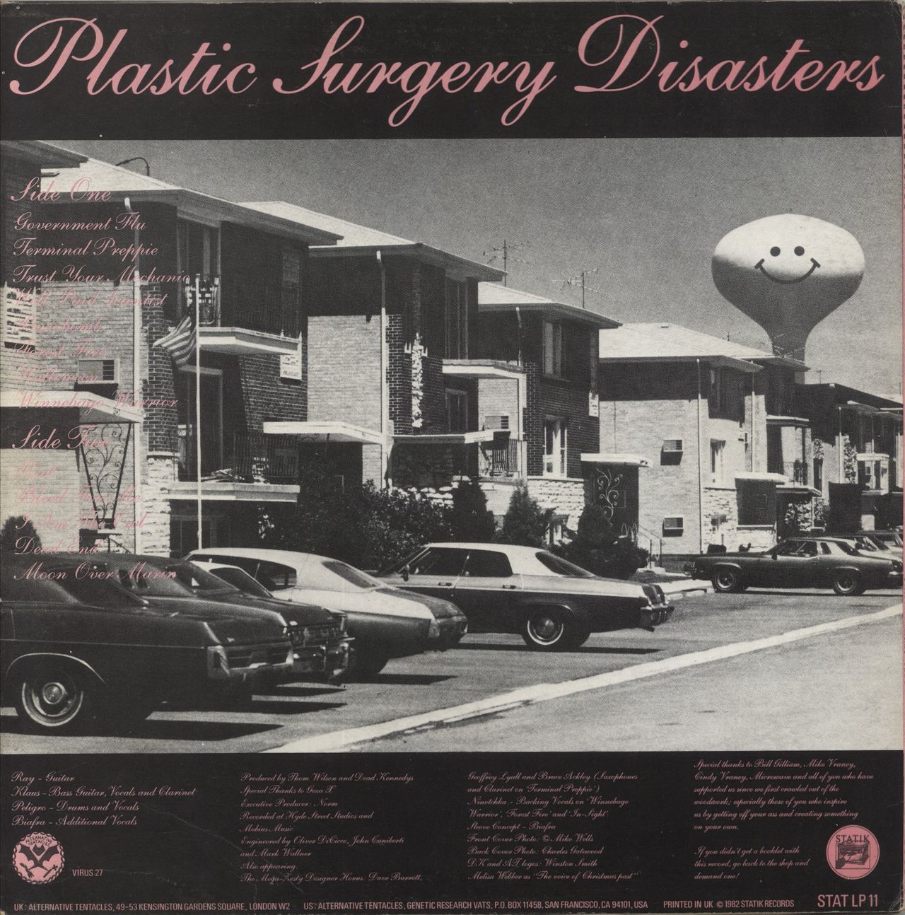 Dead Kennedys Plastic Surgery Disasters + Booklet - VG UK Vinyl LP