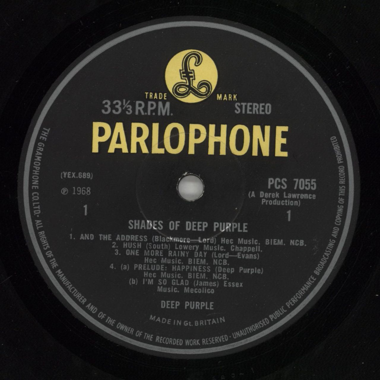 Deep Purple Shades Of Deep Purple - 1st - VG UK Vinyl LP