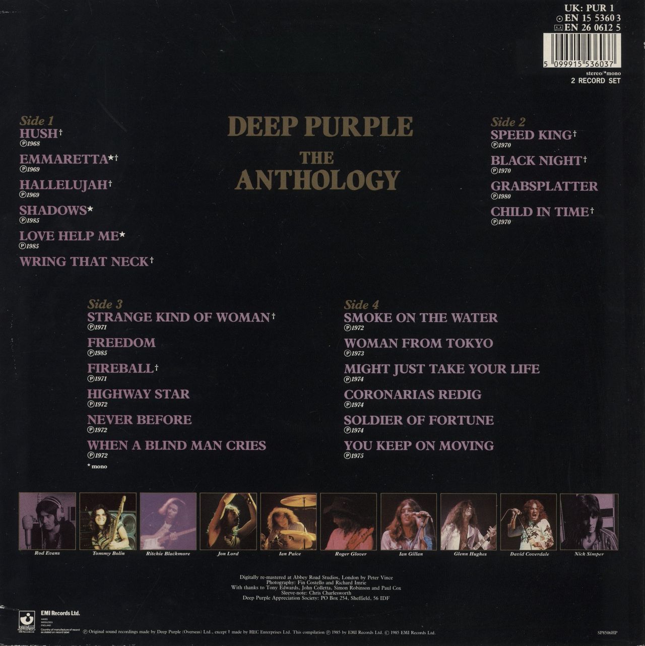 Deep Purple The Anthology - Purple Vinyl - EX - Hype Sticker UK 2-LP vinyl set