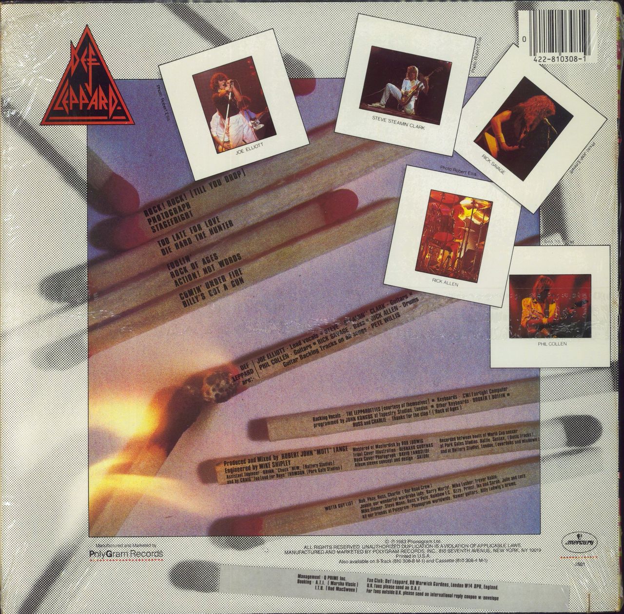 Def Leppard Pyromania - 1st US Vinyl LP