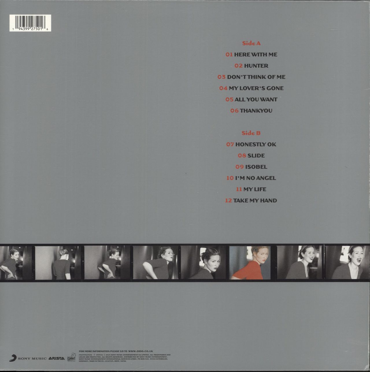 Dido No Angel - NAD2021 - Silver Vinyl UK Vinyl LP