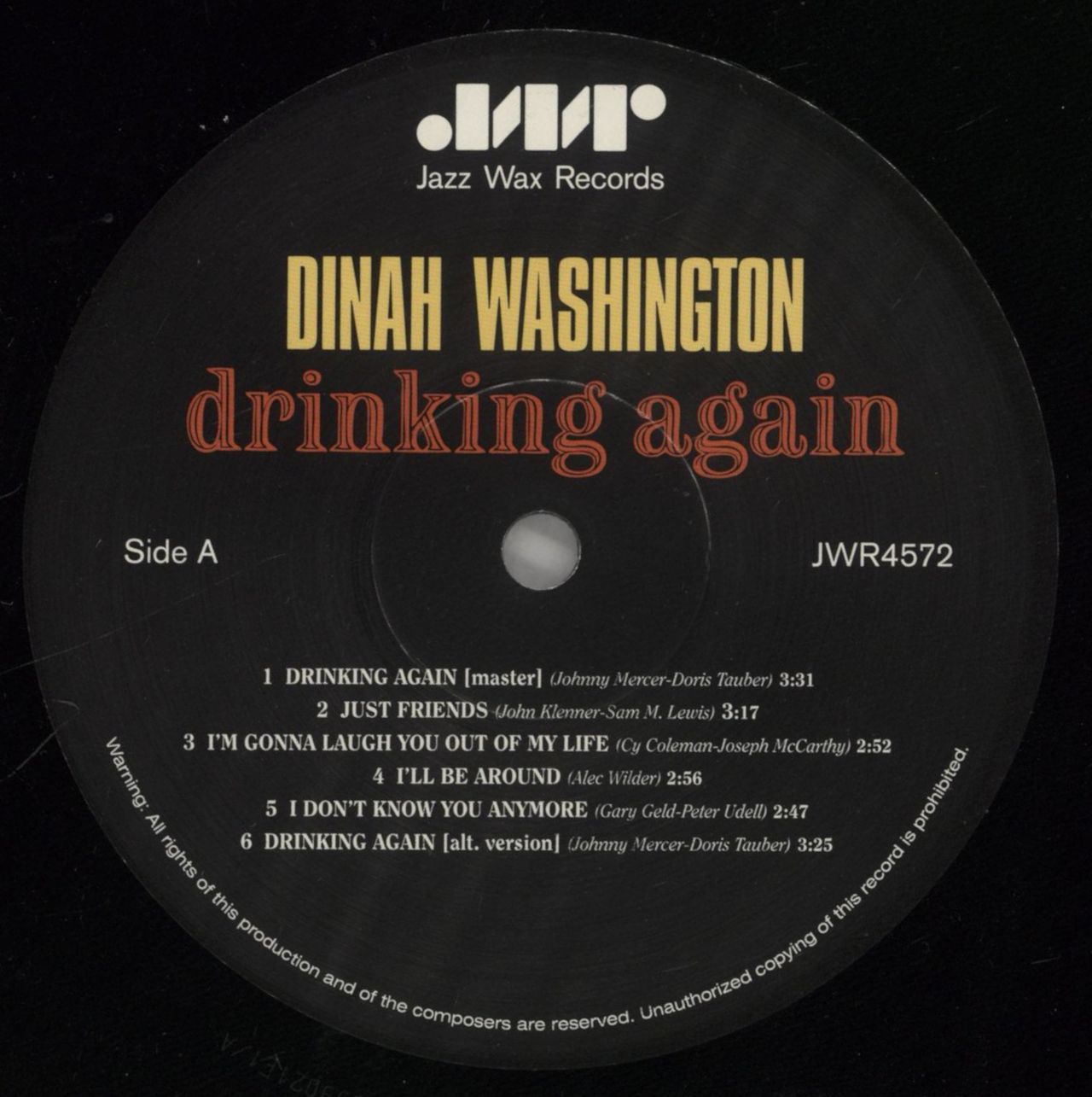 Dinah Washington Drinking Again - 180gm Vinyl UK Vinyl LP