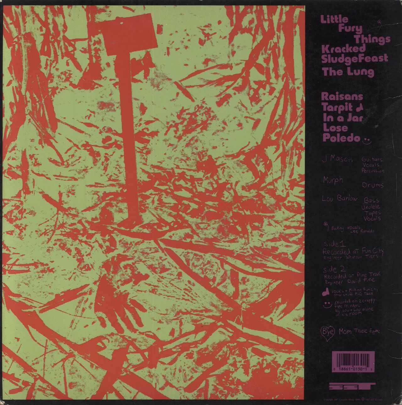 Dinosaur Jr You're Living All Over Me - 2nd - VG US Vinyl LP