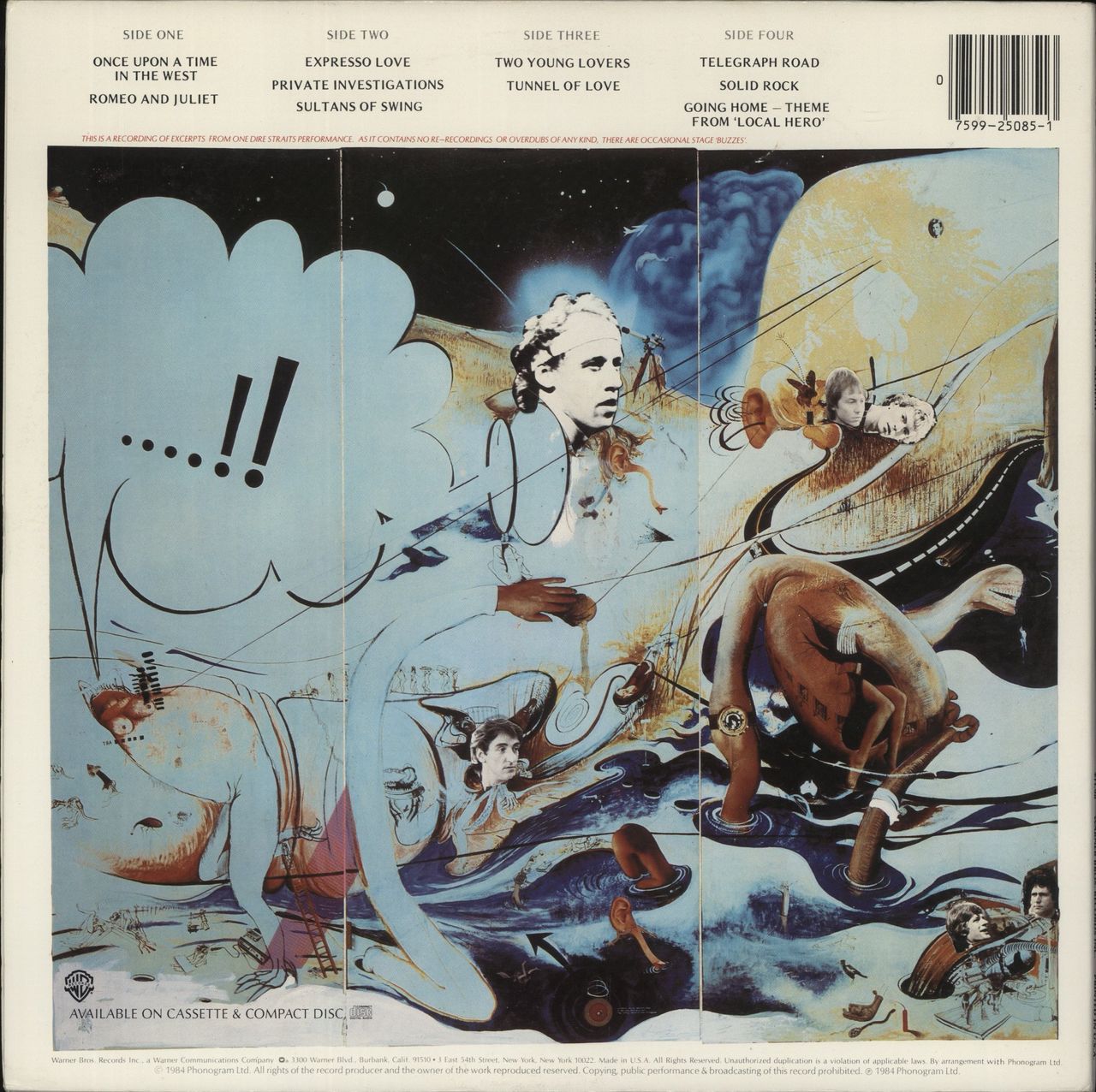 Dire Straits Alchemy Live - Quiex II US Promo 2-LP vinyl set