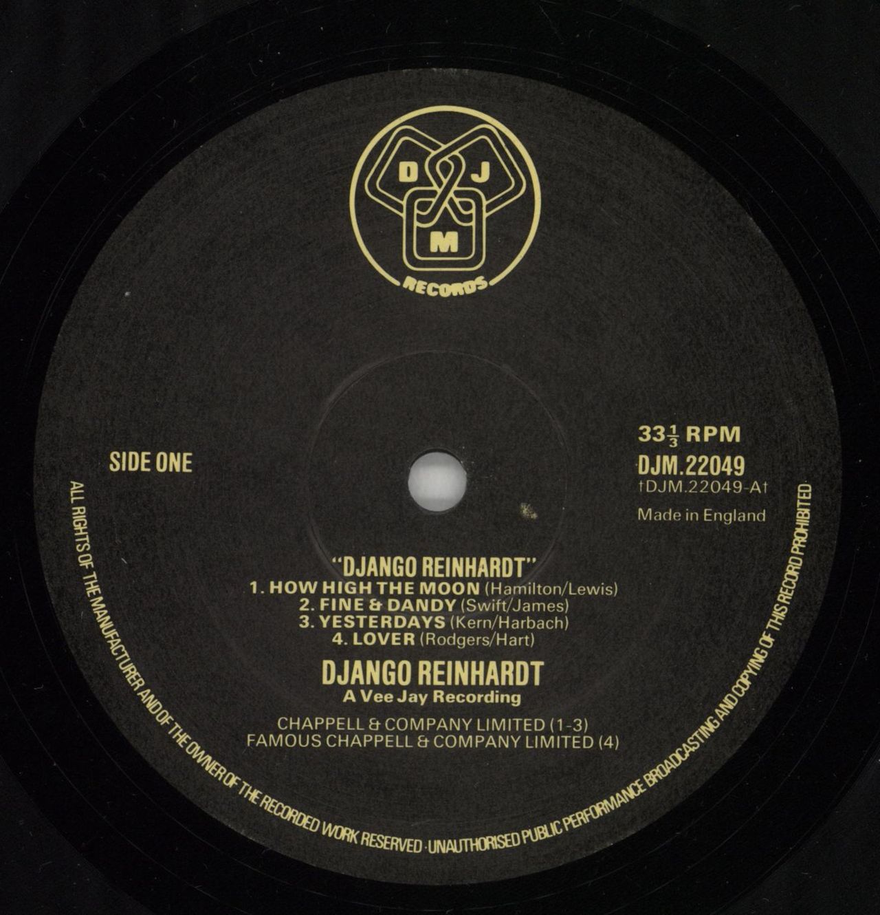 Django Reinhardt Django Reinhardt UK Vinyl LP