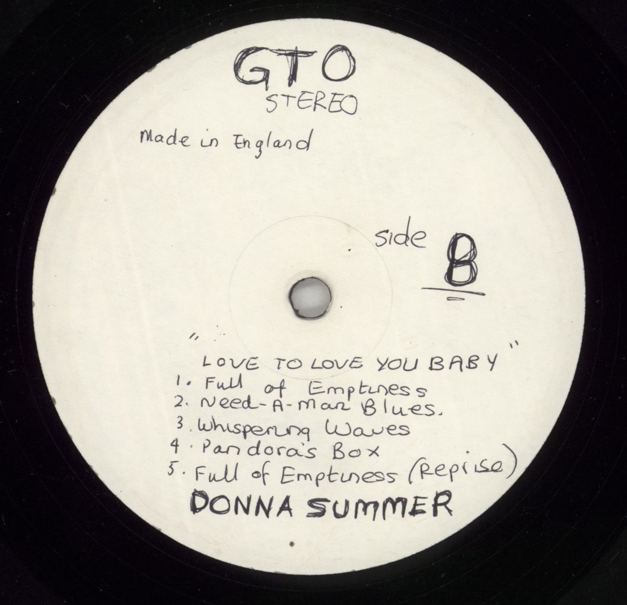 Donna Summer Love To Love You Baby - Test Pressing UK Vinyl LP
