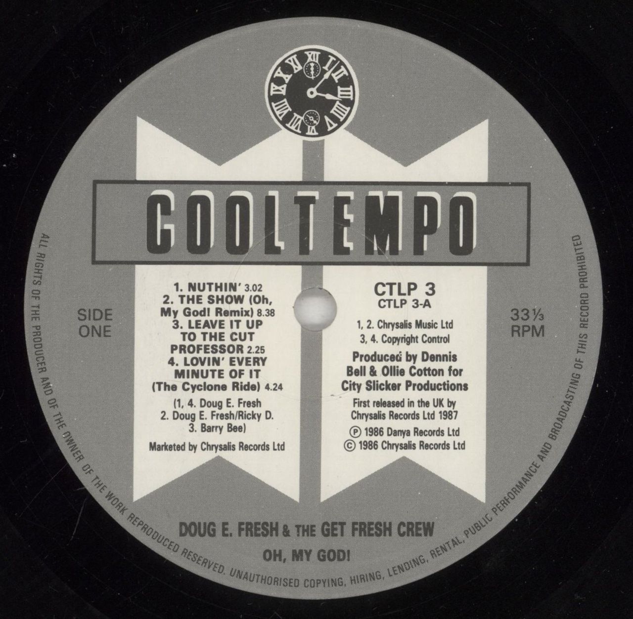 Doug E. Fresh & The Get Fresh Crew Oh, My God! UK Vinyl LP