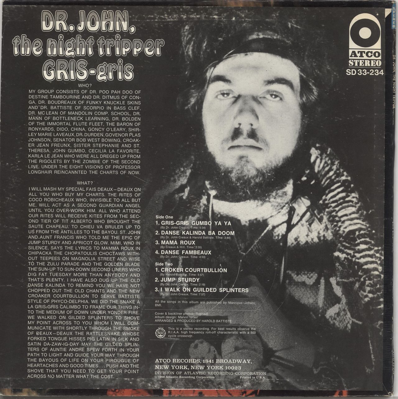 Dr John Gris Gris US Vinyl LP