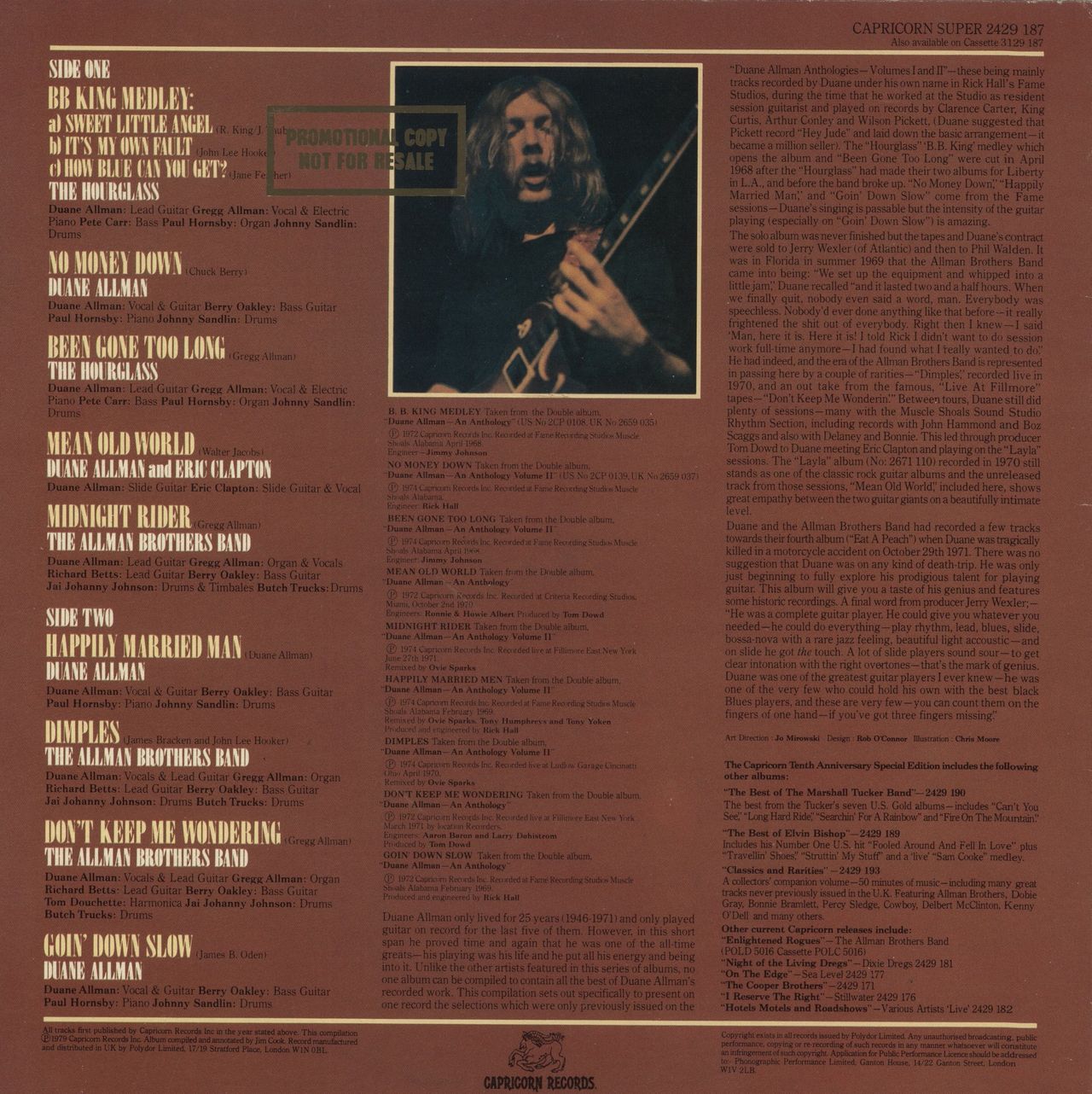 Duane Allman The Best Of Duane Allman - Gold Stamp - EX UK Vinyl LP