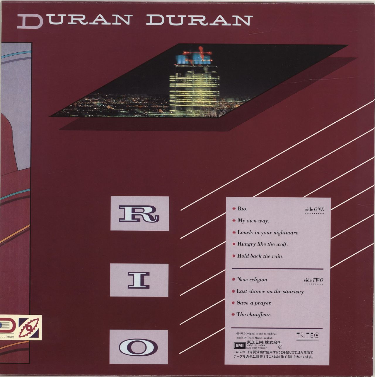 Duran Duran Rio + Poster Japanese Vinyl LP