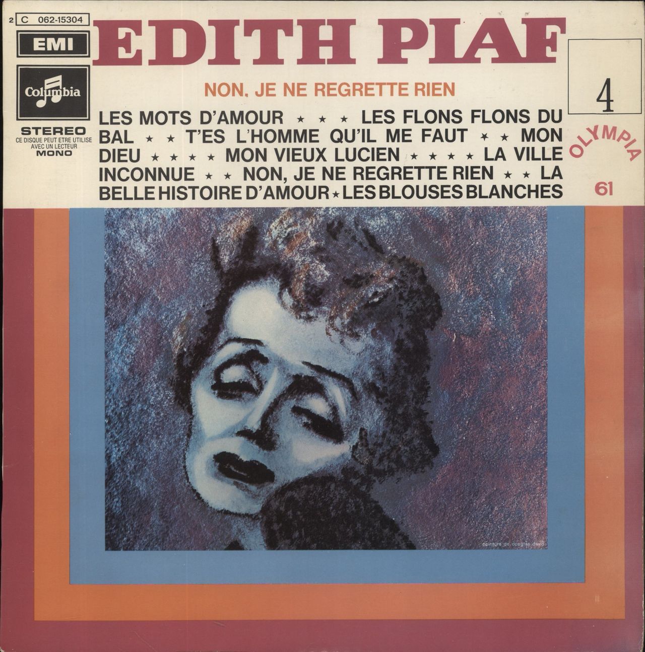 Edith Piaf Olympia 1961 - Non, Je Ne Regrette Rien - Vol. 4 French Vinyl LP