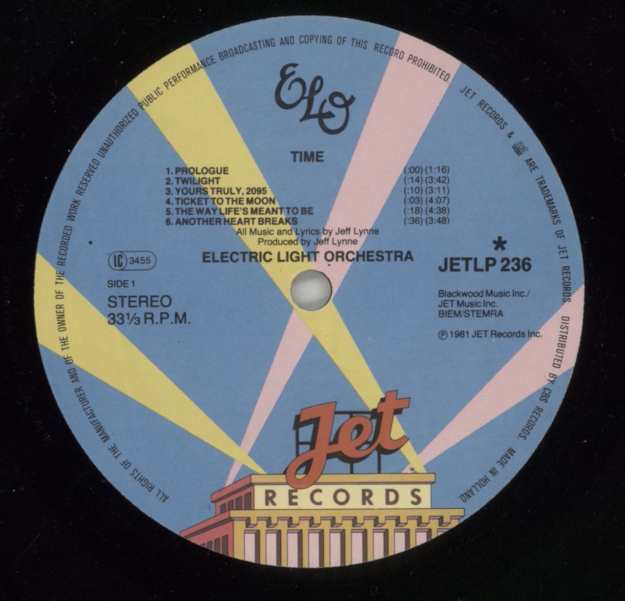 Electric Light Orchestra Time - Opened Shrink + Hype Sticker Dutch Vinyl LP