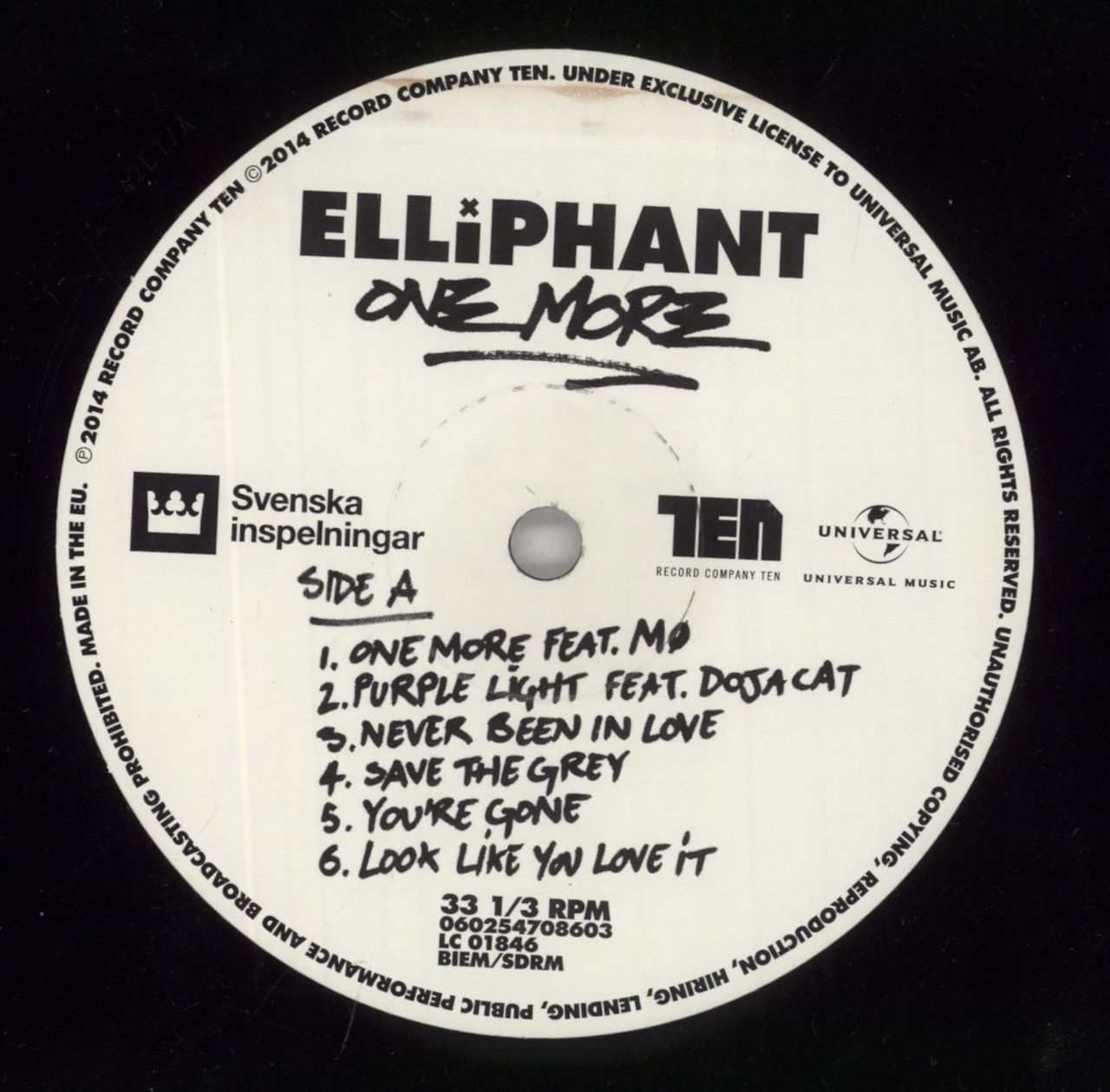 Elliphant One More Swedish Vinyl LP