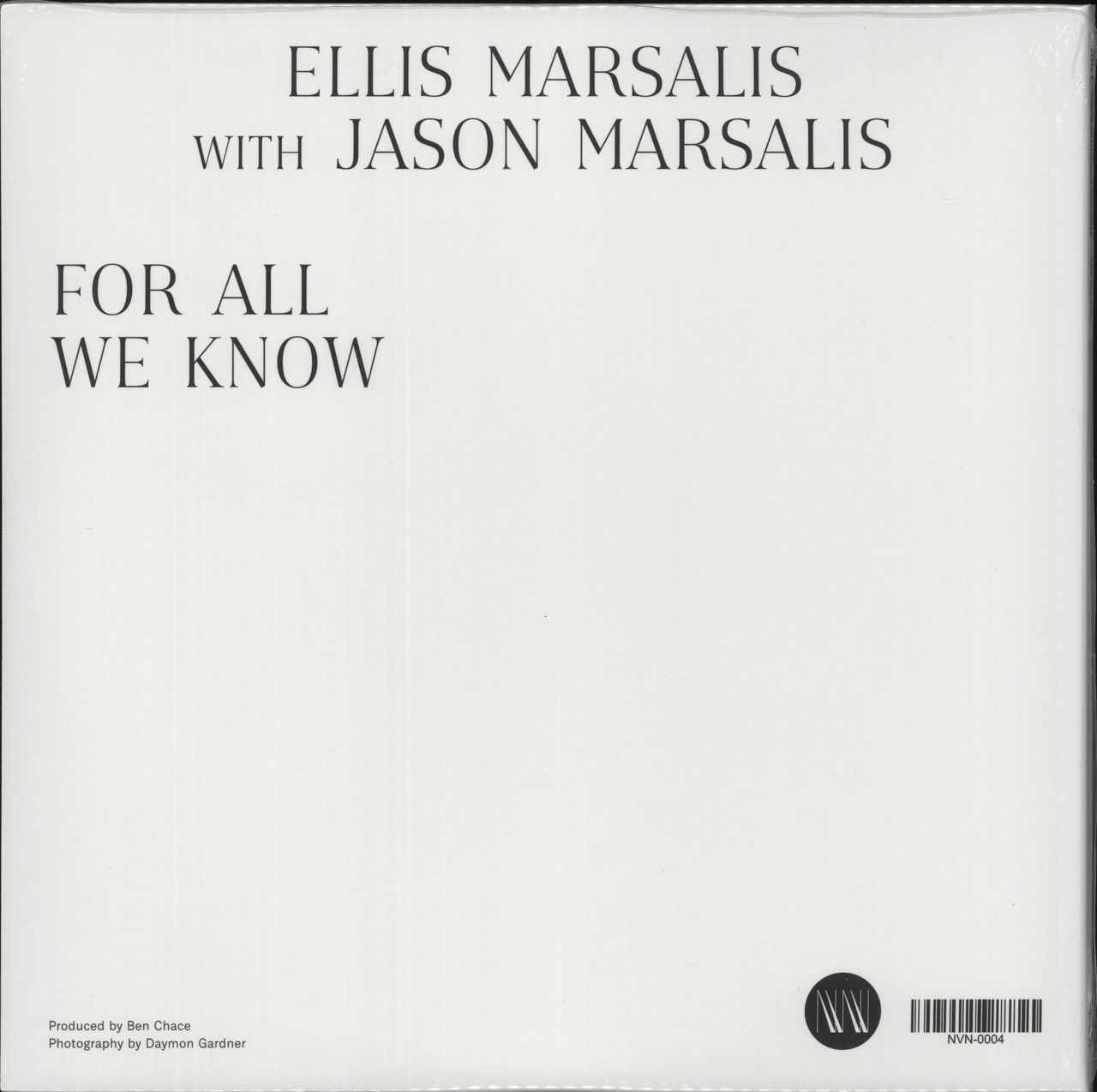 Ellis Marsalis For All We Know - Sealed French Vinyl LP