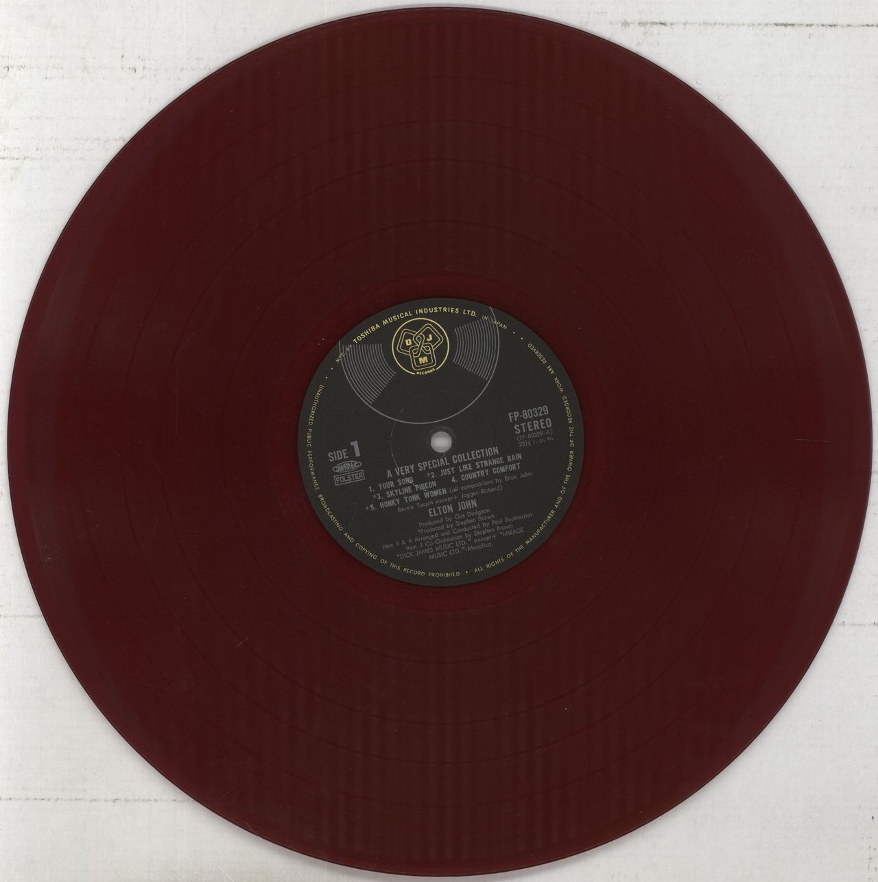 Elton John A Very Special Collection - Red Vinyl + Double Obi & Facsimile Sheet Japanese Vinyl LP