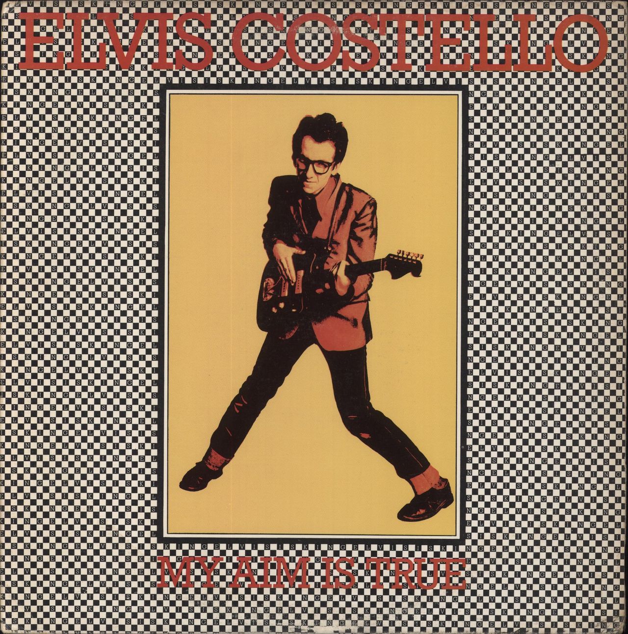Elvis Costello My Aim Is True - Gold Promo Stamped Sleeve US Promo Vinyl LP