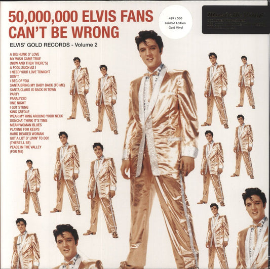 Elvis Presley 50,000,000 Elvis Fans Can't Be Wrong [Elvis' Gold Records, Vol. 2] - 180gm Gold Vinyl UK Vinyl LP