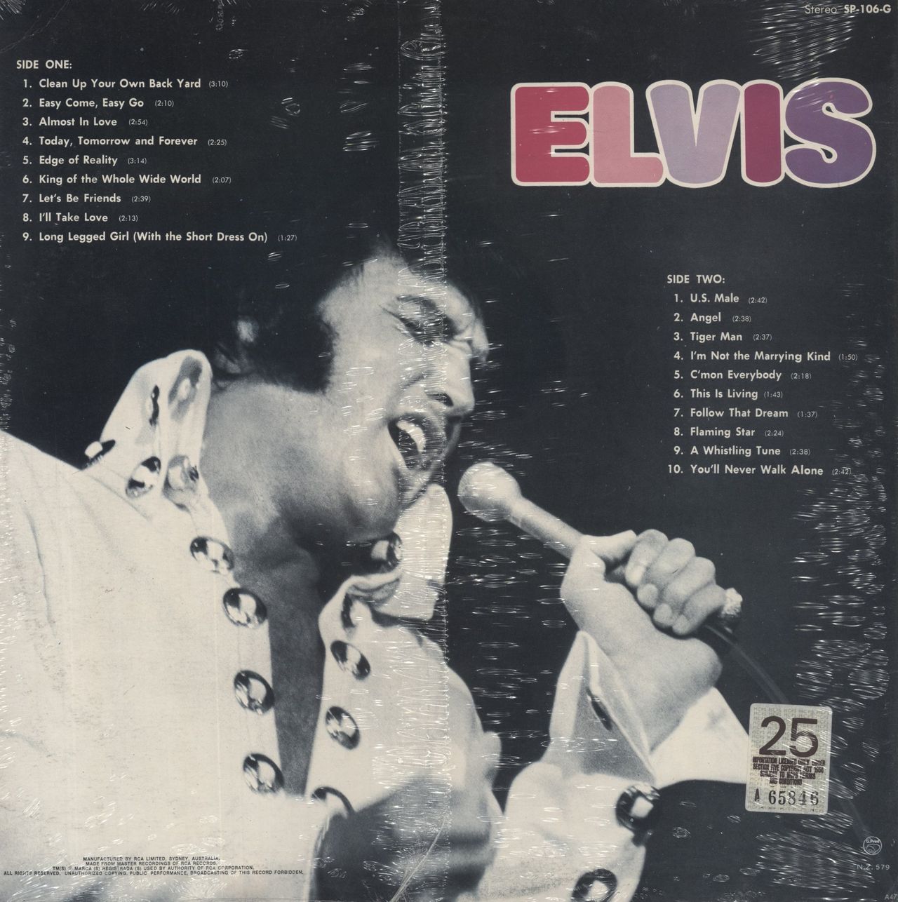 Elvis Presley Elvis - 3rd - sealed Australian Vinyl LP