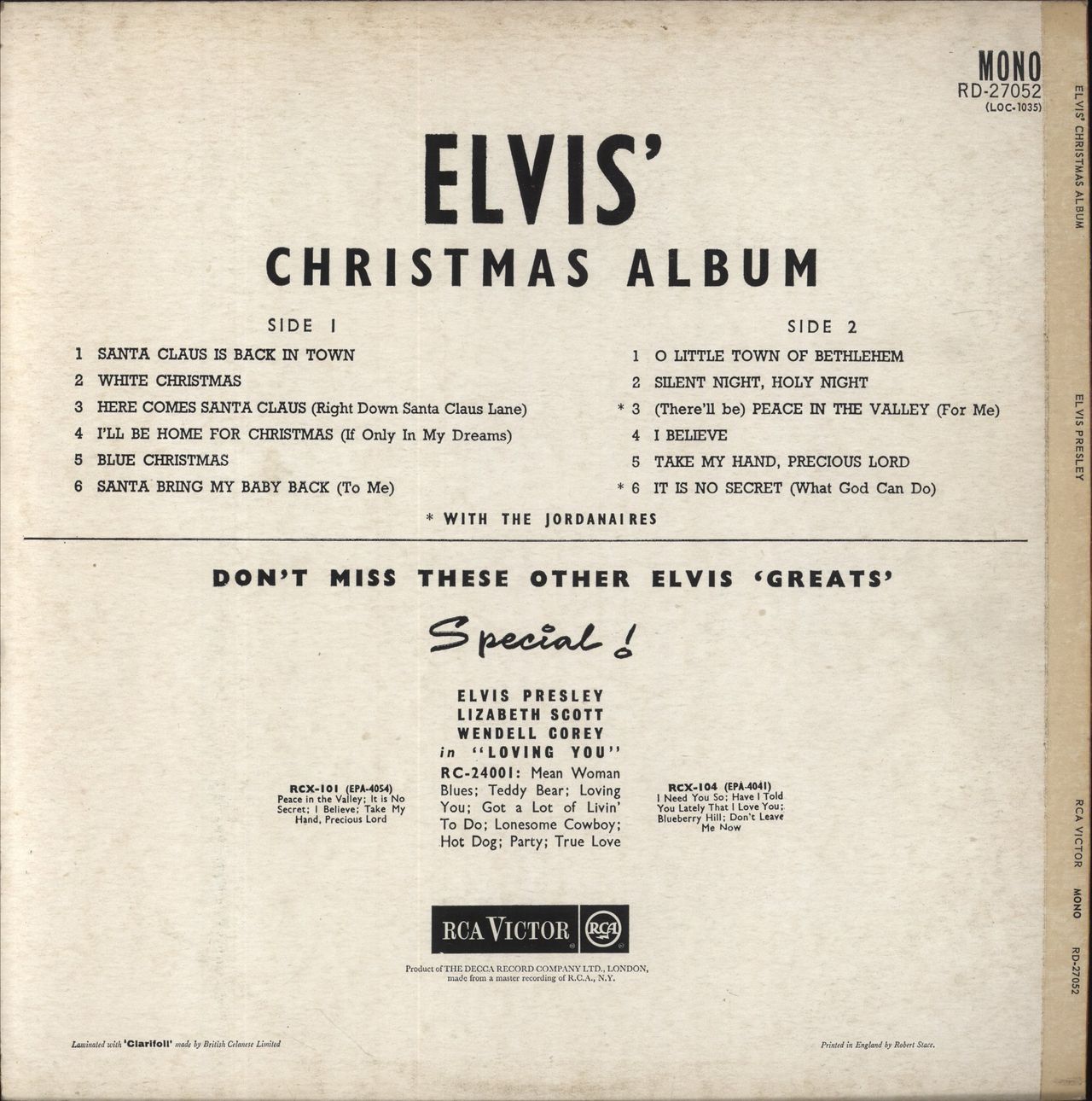 Elvis Presley Elvis' Christmas Album - 2nd UK Vinyl LP