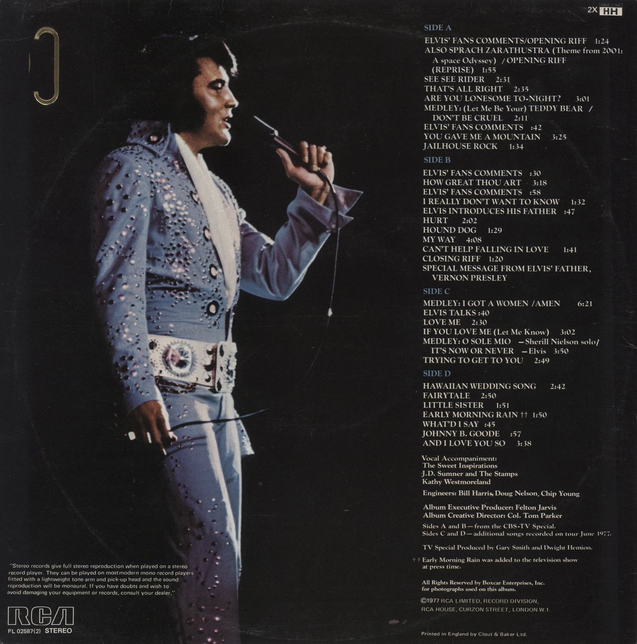 Elvis Presley Elvis In Concert - 'Hype Sticker' p/s UK 2-LP vinyl set