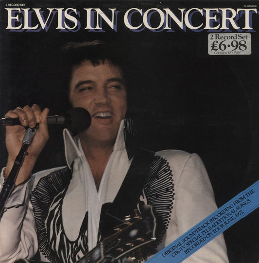 Elvis Presley Elvis In Concert - 'Hype Sticker' p/s UK 2-LP vinyl set