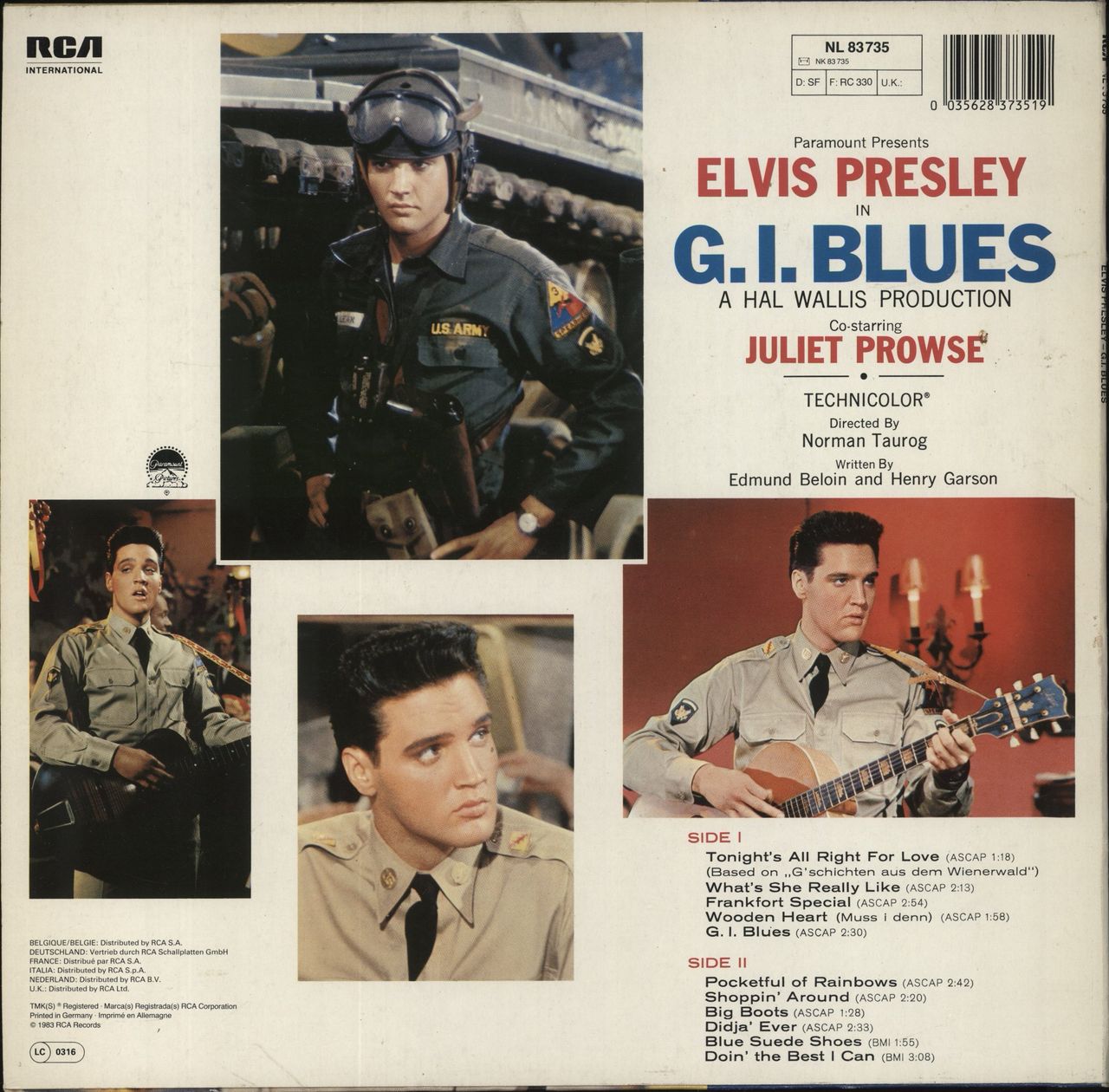 Elvis Presley G.I. Blues UK Vinyl LP