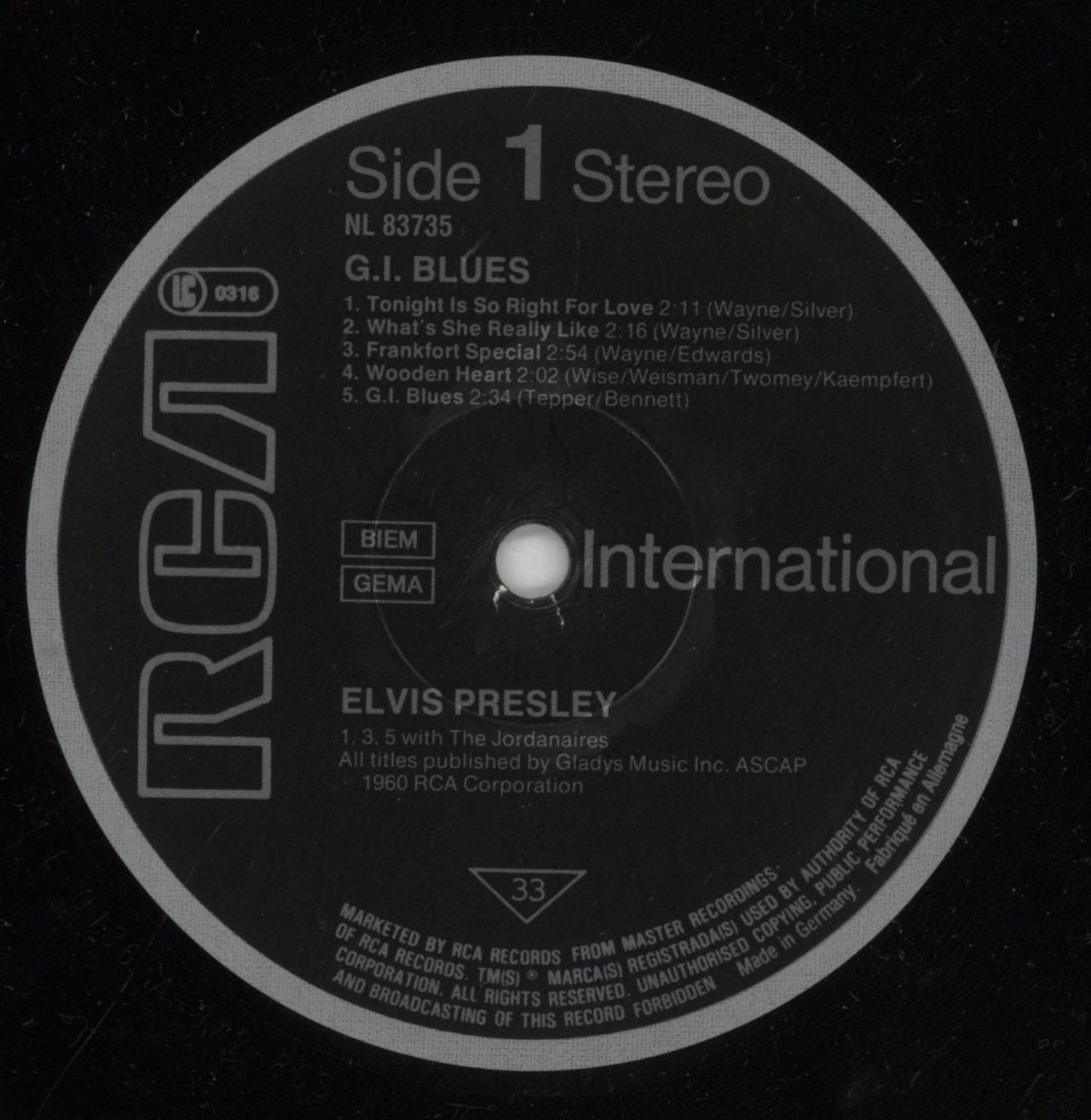 Elvis Presley G.I. Blues UK Vinyl LP