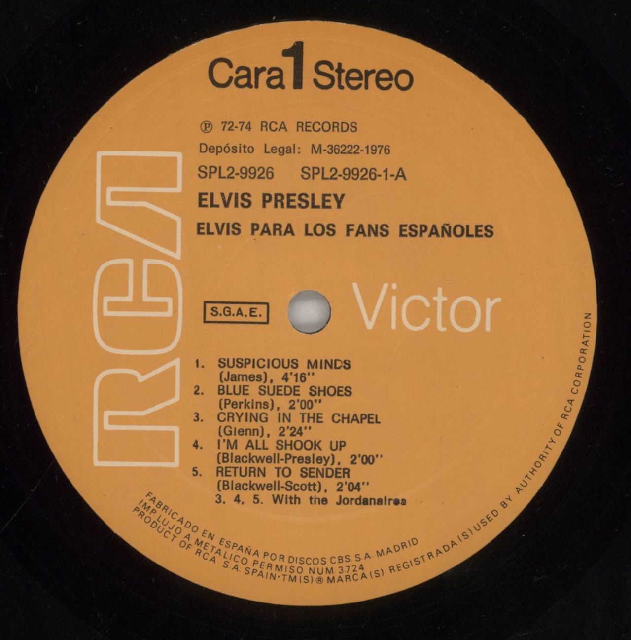 Elvis Presley Para Los Fans Espanoles Spanish 2-LP vinyl set