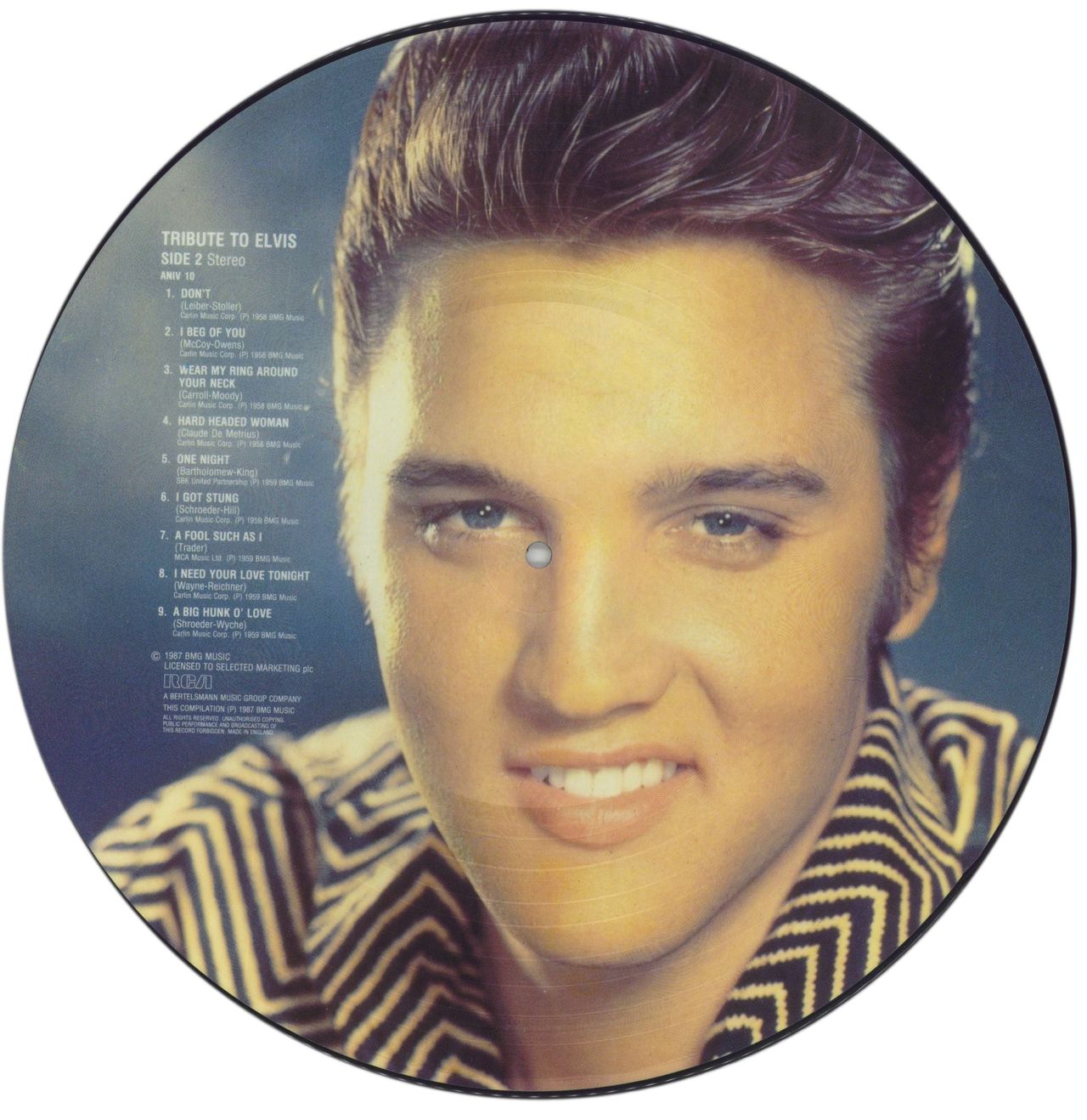 Elvis Presley Tribute To Elvis 1 & 2 - VG UK Picture disc LP