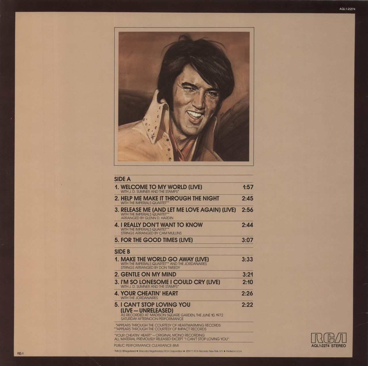 Elvis Presley Welcome To My World US Vinyl LP