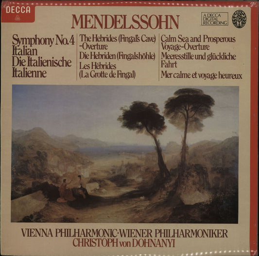 Felix Mendelssohn Symphony No. 4, 'Italian' / Overtures: Fingal's Cave/ Calm Sea & Prosperous Voyage UK Vinyl LP