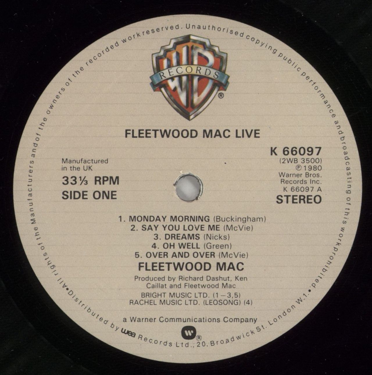 Fleetwood Mac Live - Sticker UK 2-LP vinyl set
