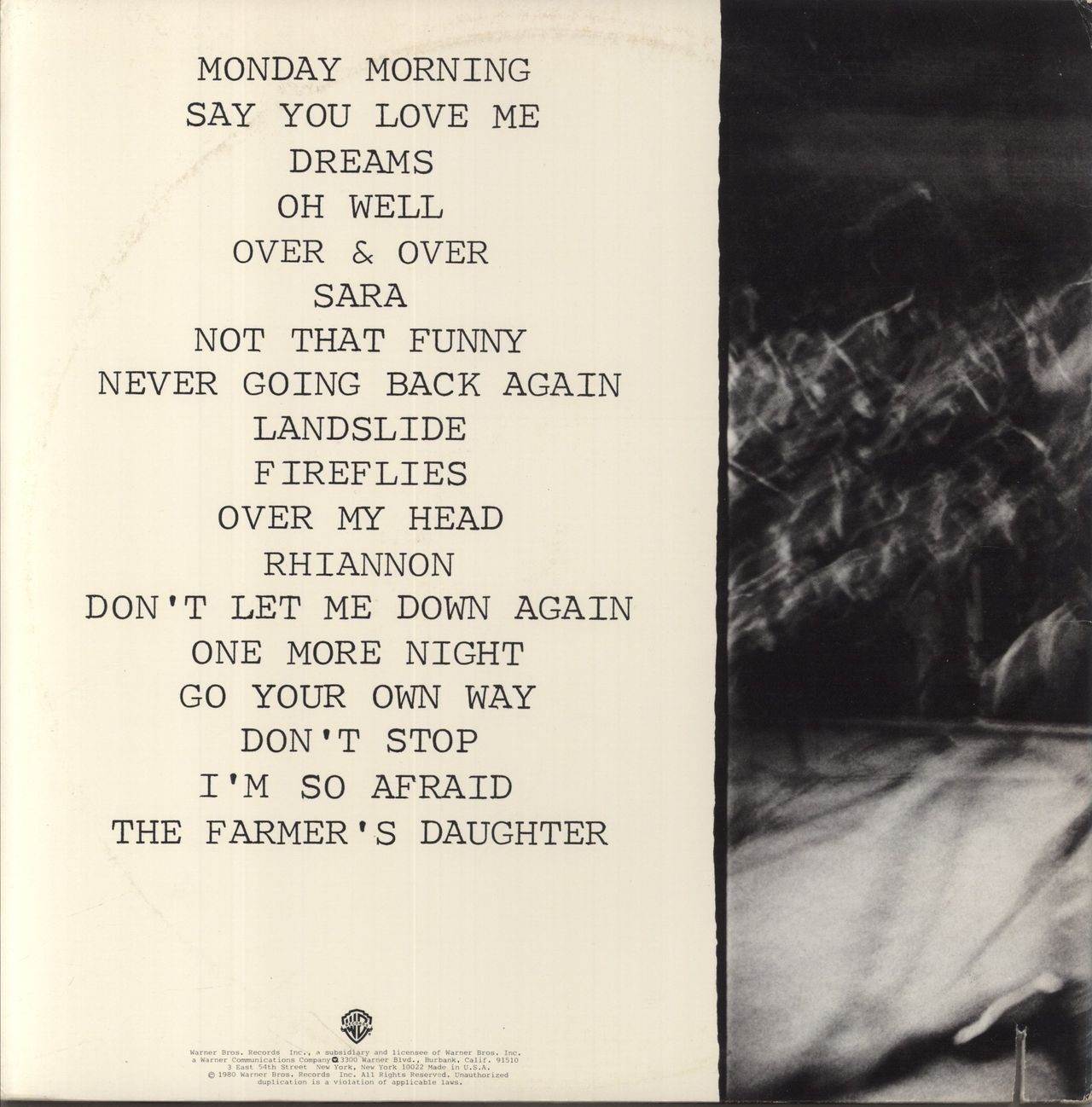 Fleetwood Mac Live US 2-LP vinyl set