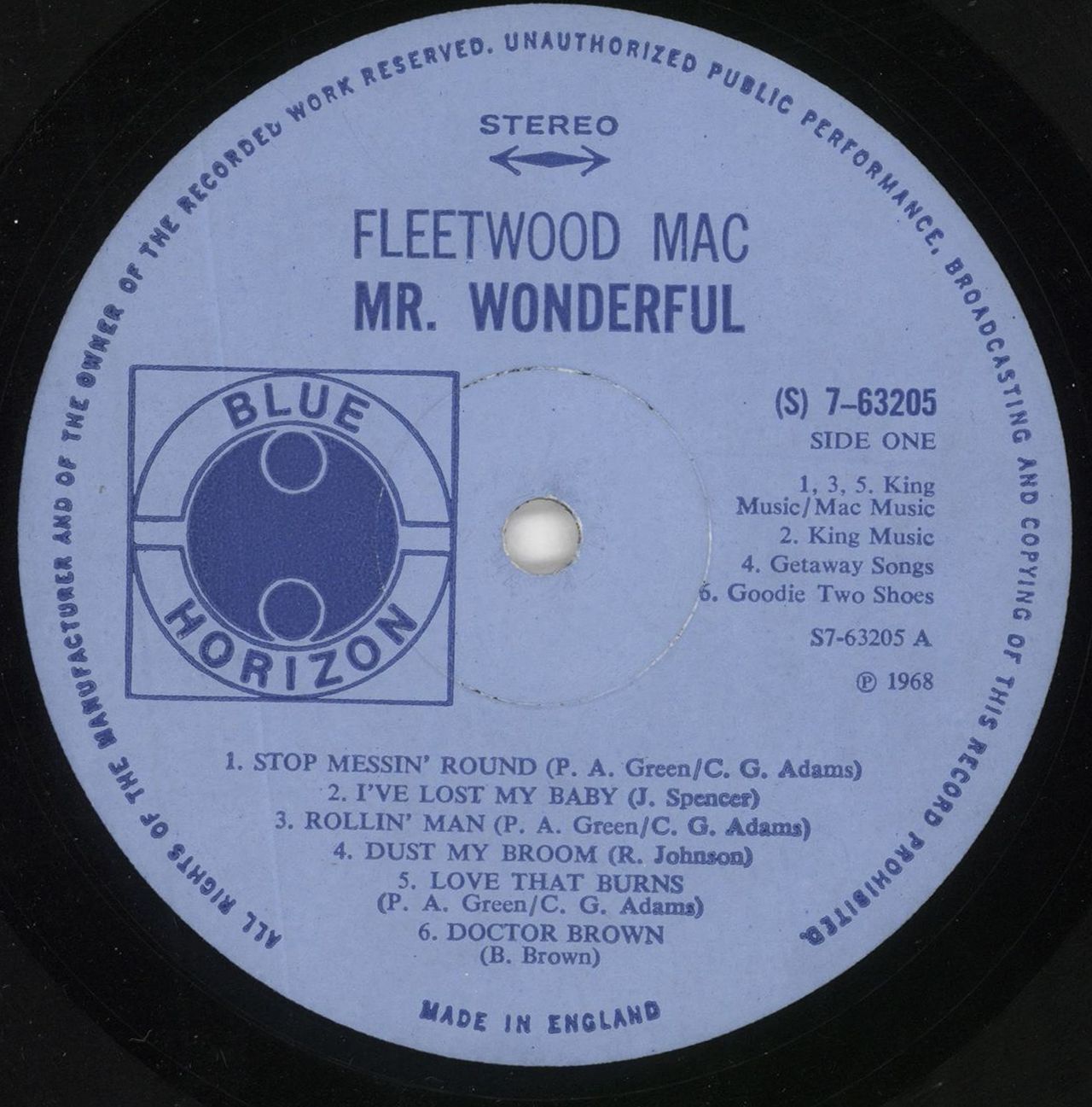 Fleetwood Mac Mr. Wonderful - 1st UK Vinyl LP