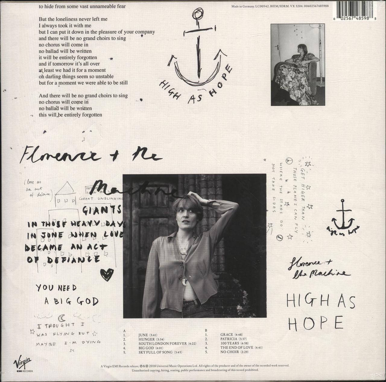 Florence + The Machine High As Hope - Yellow Vinyl - Sealed UK Vinyl LP