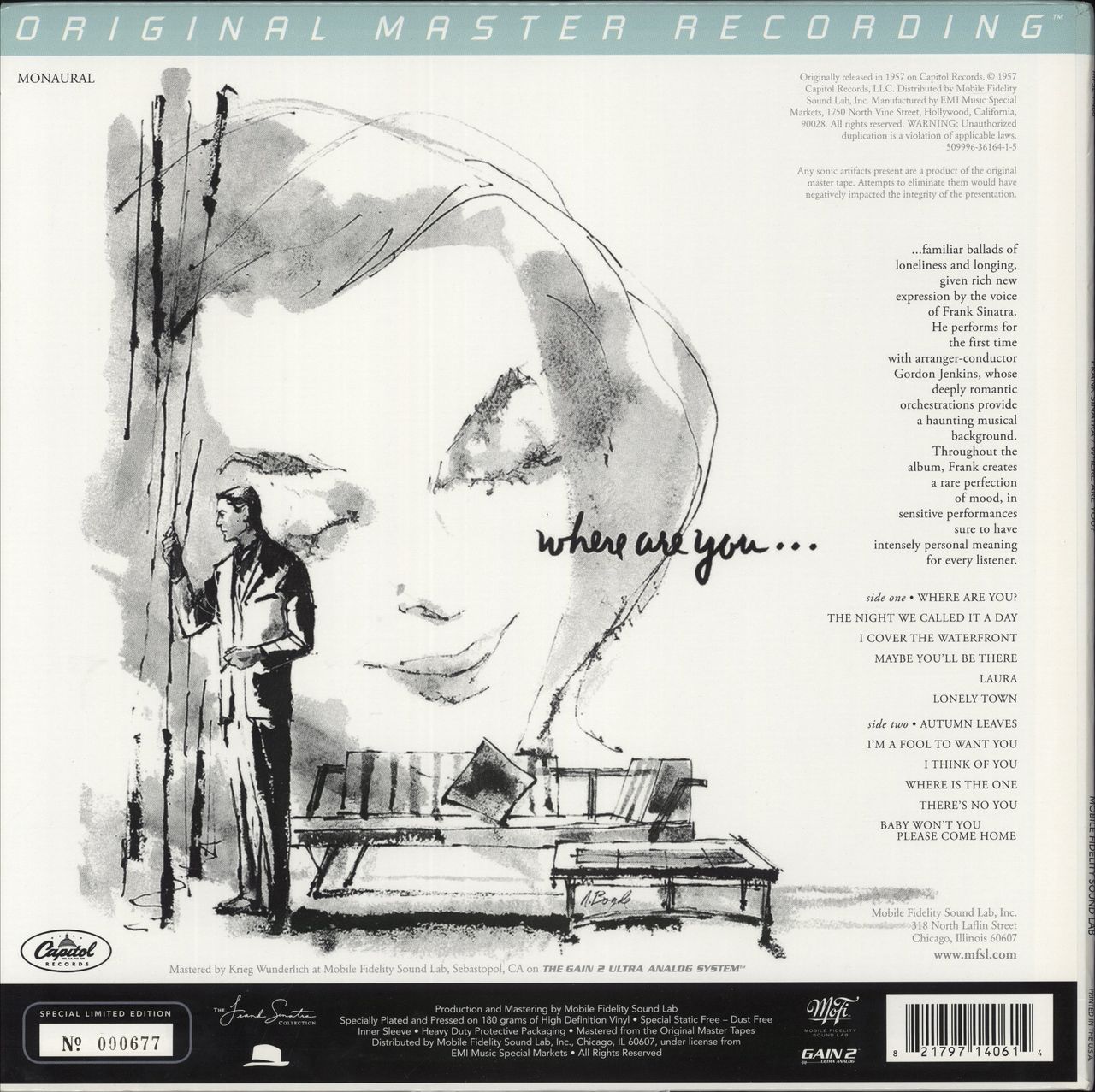 Frank Sinatra Where Are You? - 180gm Vinyl US Vinyl LP