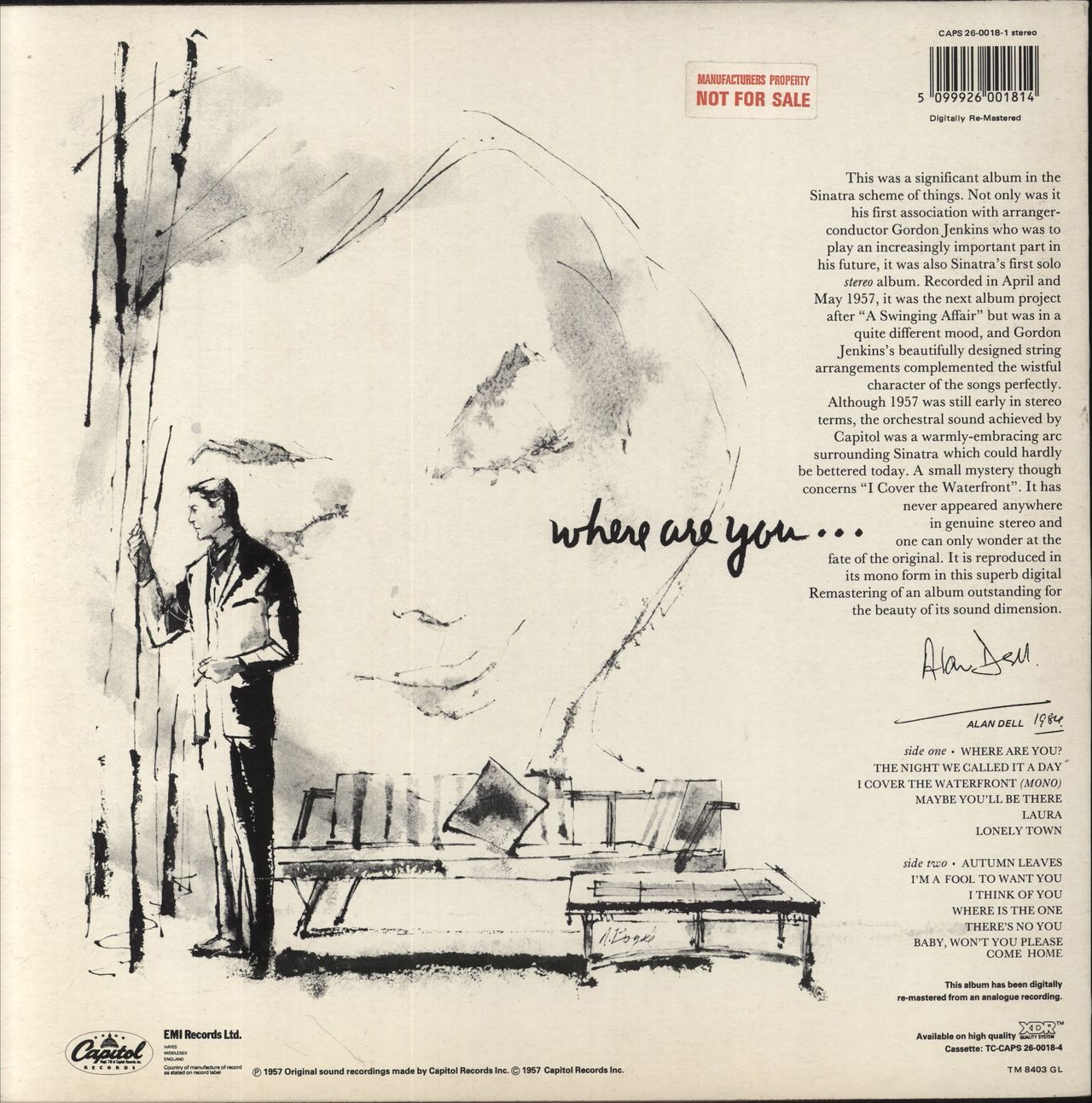 Frank Sinatra Where Are You?- Promo Sticker UK Promo Vinyl LP