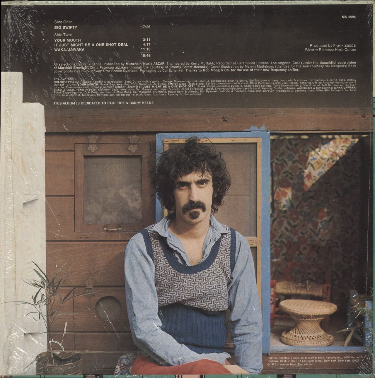 Frank Zappa Waka/Jawaka - Hot Rats US Vinyl LP