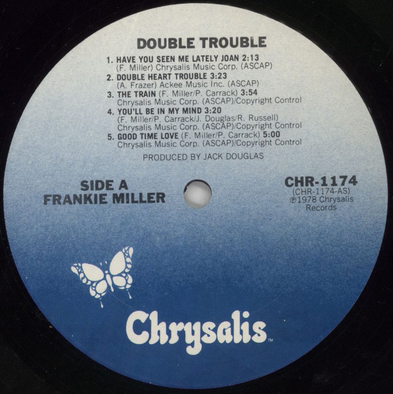 Frankie Miller (Rock) Double Trouble US Vinyl LP