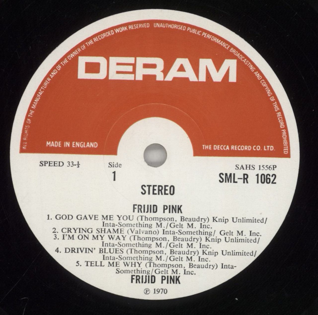 Frijid Pink Frijid Pink UK Vinyl LP