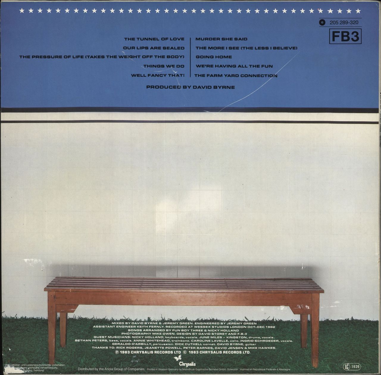 Fun Boy Three Waiting German Vinyl LP